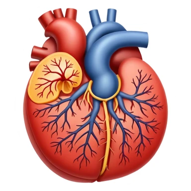 kidney with blood vessels sticker