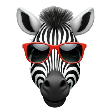 Zebra with sunglasses  sticker