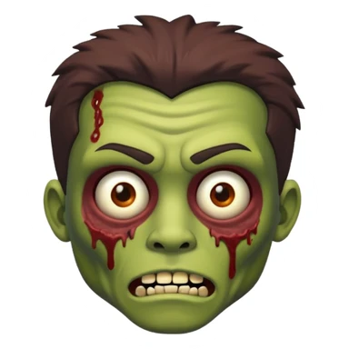 quero um zombie masculino com cabelo liso sticker