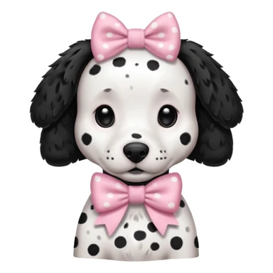 Dalmatian with a light pink bow sticker