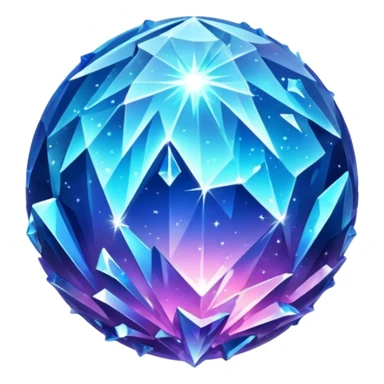 Crystal Planet – surface covered in glowing crystals sticker