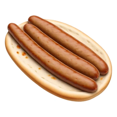 Cevapi Cinematic Realistic Cevapi Dish Emoji, depicted as modest, short, skinless sausages served with traditional flat bread, rendered with realistic textures and rustic, inviting lighting. sticker
