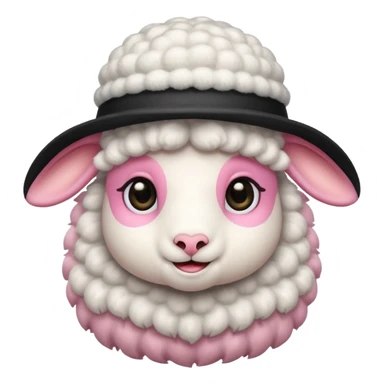 baby sheep with black hat sticker