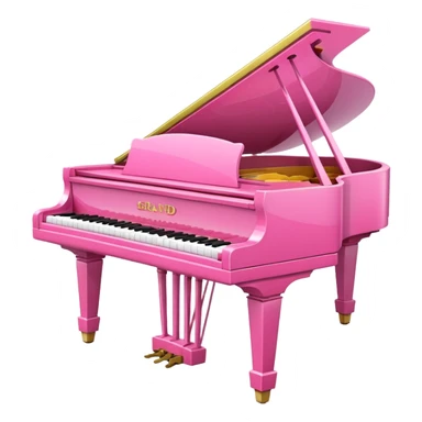 pink piano sticker