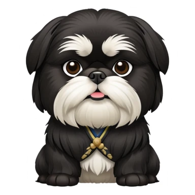 Samurai Black Shih Tzu  sticker