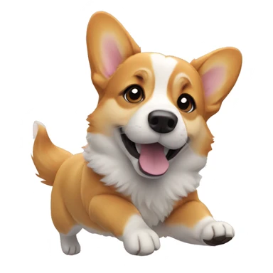 Corgi clinging to the sky sticker