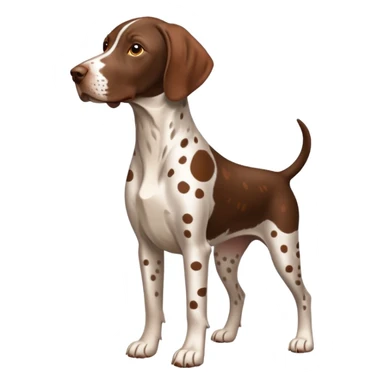 white and orange spotted german short haired pointer no tail sticker
