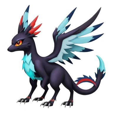 Spooky Nargacuga-Latias-Umbreon-Noibat-Noivern-Silvally-Pokémon-Fakémon-fusion (full body) sticker