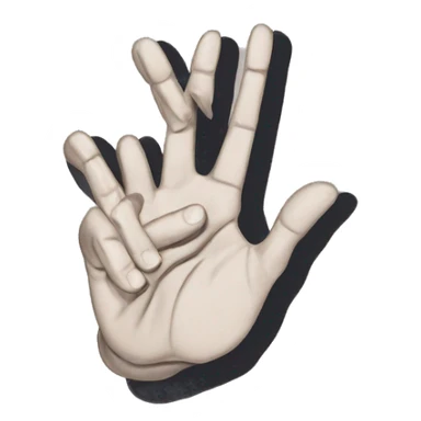 spock hand sign tearing sticker