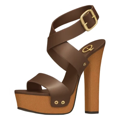 Platform Gucci sandals brown  sticker