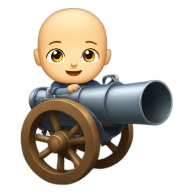 baby shot out of a cannon sticker