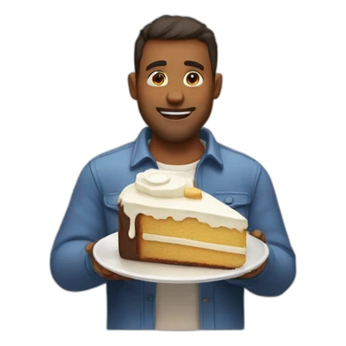 a dad with milk and cake sticker