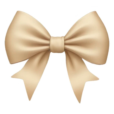 Beige bow sticker