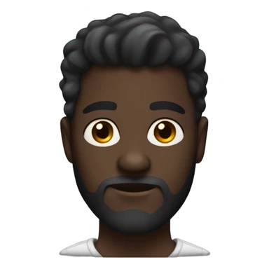 Handsome deep dark skin man with beard and fade sticker