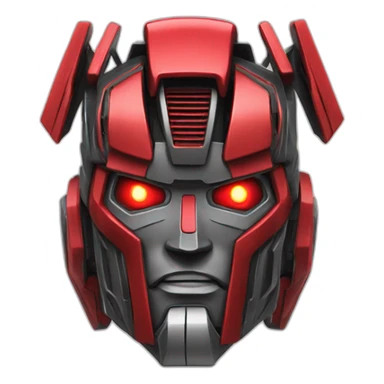 Transformer red face sticker