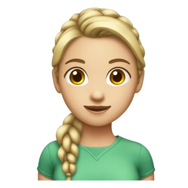 fair skinned girl with ponytail sticker