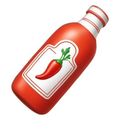 Sriracha bottle sticker