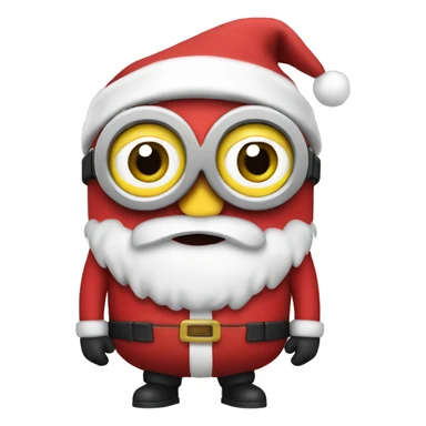 minion dressed as santa  sticker