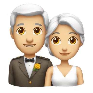 Casal com um coração branco  sticker