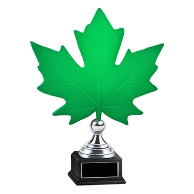 Green Maple Leaf Add a silver trophy sticker