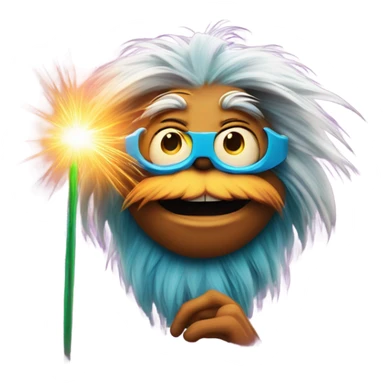 The Lorax  with laser eyes  sticker