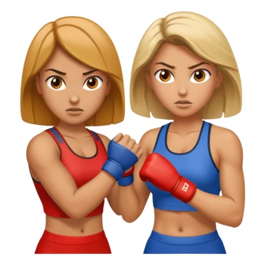 two women sparring sticker