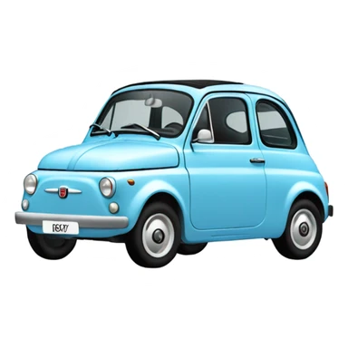 fiat 500 baby light blue sticker