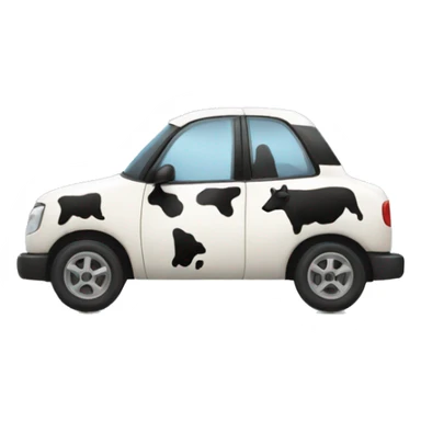 Cow drive car  sticker