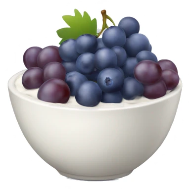 yoghurt bowl with grapes and blueberries sticker