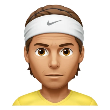 rafael nadal with head band sticker