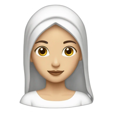 white muslim princess sticker