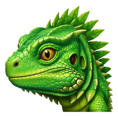 iguana's face  with the eyes that have like swirls sticker