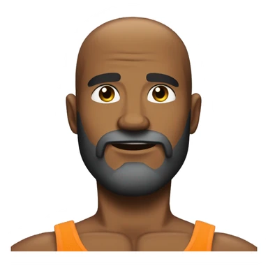 confident gaze of lean muscularity and stuble beard sticker