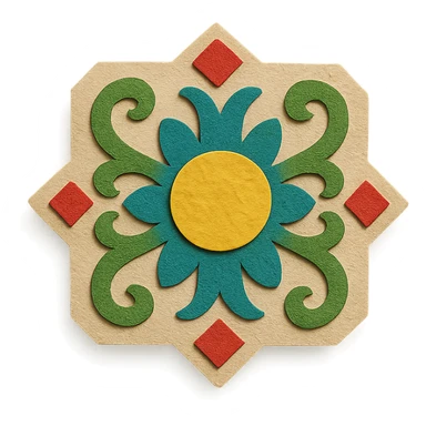 Bashkortostan national ornament sticker