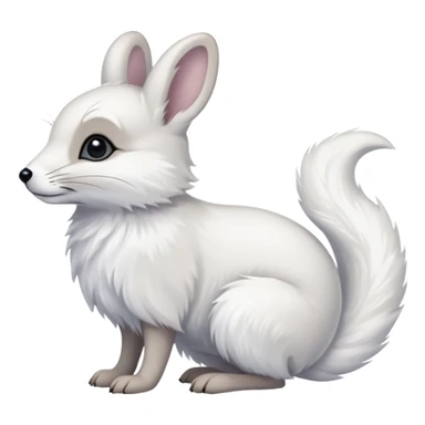 Ermine-Snowshoe-Hare-Arctic-Fox-fusion-hybrid sticker