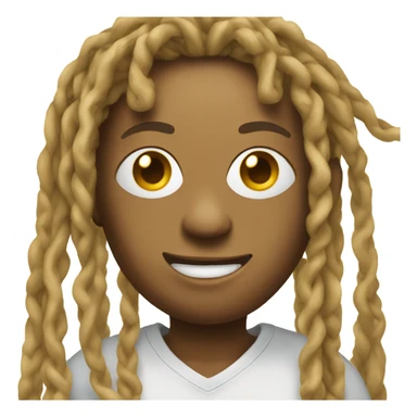 Juicebox with a gold chain and dreadlocks  sticker