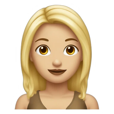 Femme blonde avec les yeux marrons sticker