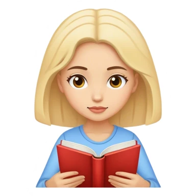 girl reading books sticker