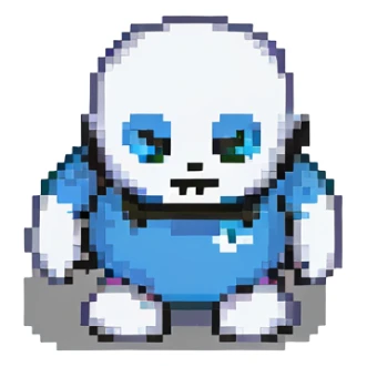 Sans winking and smiling sticker