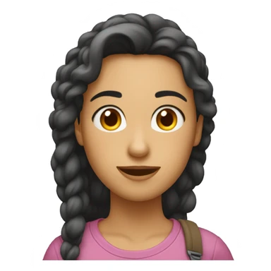 generame un emogi de una chica haciendo un alto sticker