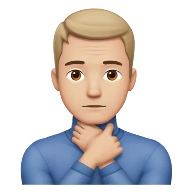 crossed arms holding neck guy sticker