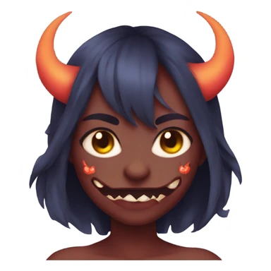demon oni girl sticker