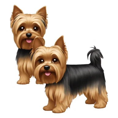 Two Yorkie dogs  sticker