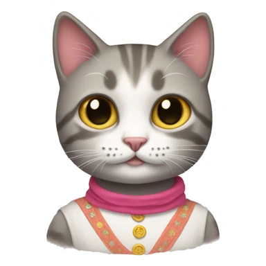 Un gato con vestido sticker