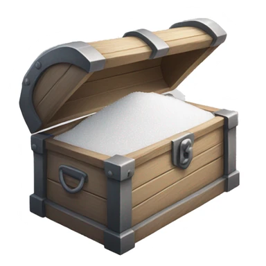 A chest full of white dust sticker