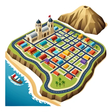 Generate a correctly Lima Peru map sticker