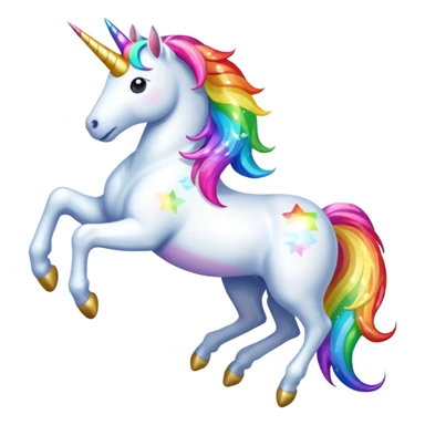 sparkly unicorn jumping over the rainbow sticker