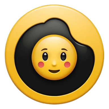 Un rond jaune foncé avec une étoiles noire au milieu sticker