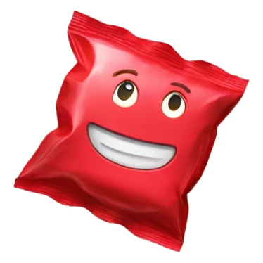 a candy in a red wrapper sticker