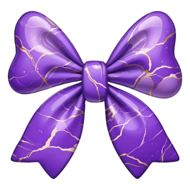 marble purple bow sticker